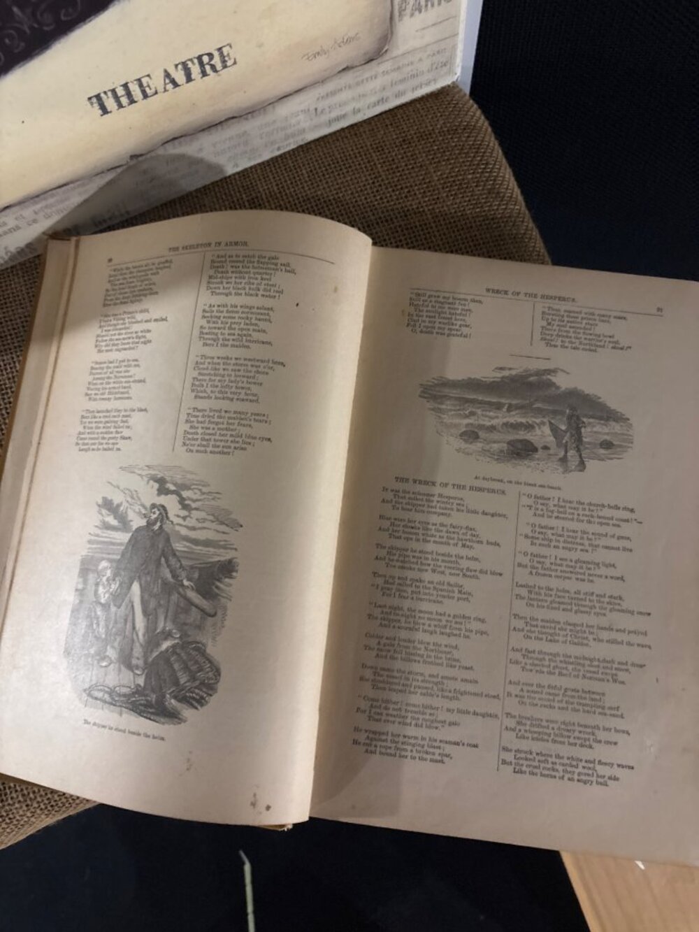 Antique 1885 Longfellow Illustrated Poetical Works Hardcover Book with Souvenir - Picture 9 of 16